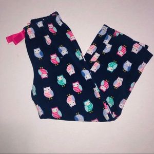 Girl owl pajama pants